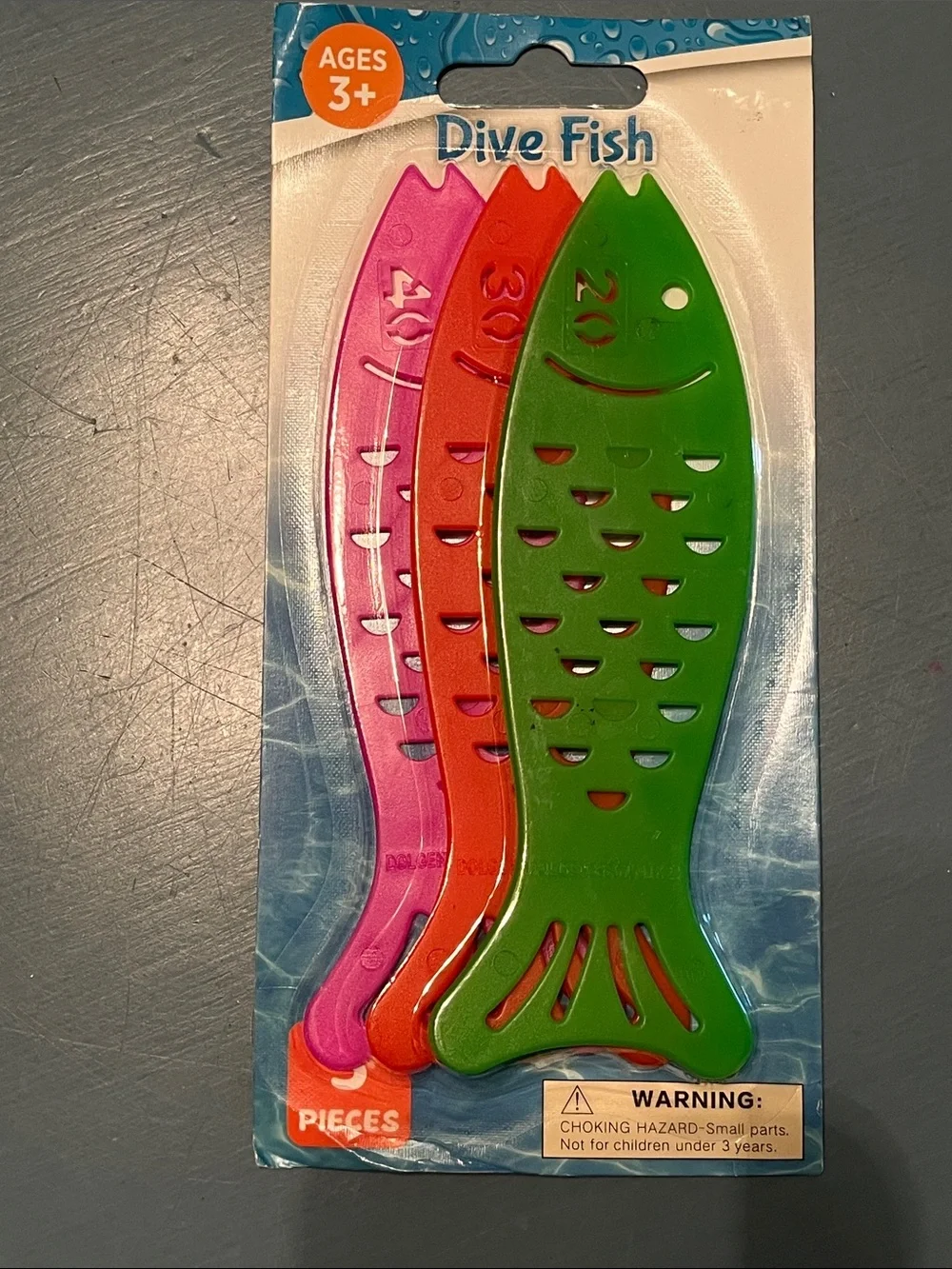NEW 3 sets of POOL DIVE fun- gems, fish, rings 9 total